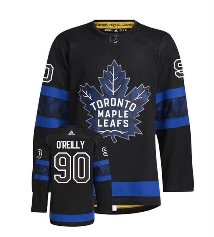 Men Toronto Maple Leafs 90 Ryan O'Reilly Black Premier Breakaway Reversible Stitched Jersey