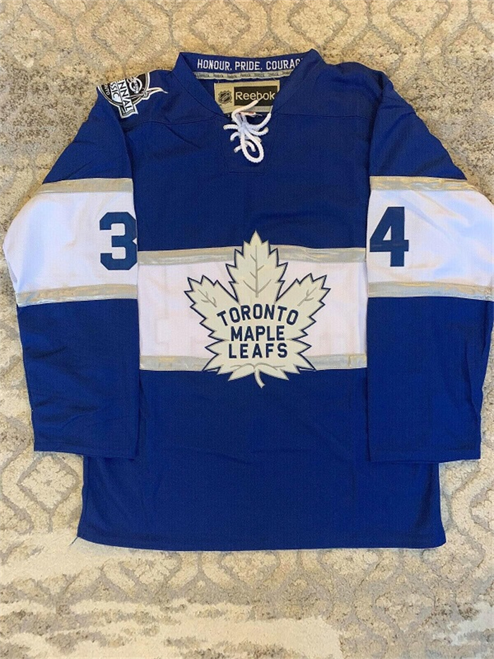 Men Toronto Maple Leafs 34 Auston Matthews Blue Stitched Jersey