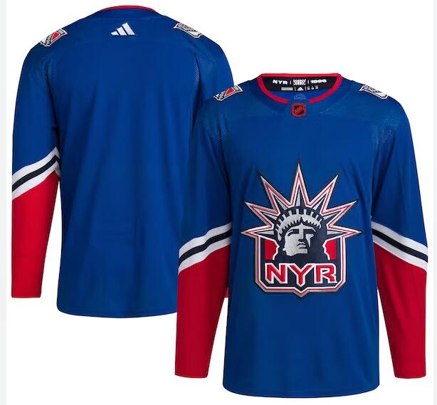 Men's adidas Royal New York Rangers Reverse Retro 2.0 Authentic Blank Jersey