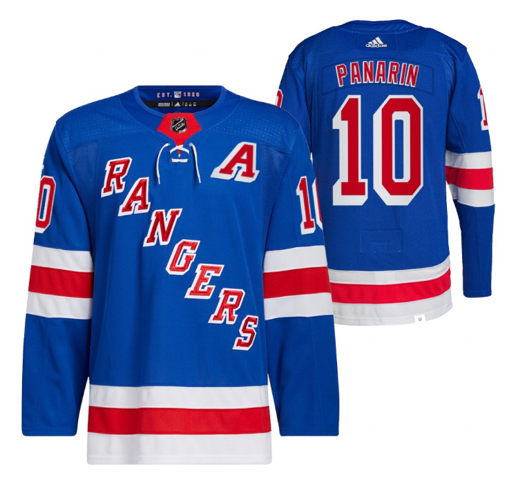 Men New York Rangers 10 Artemi Panari Blue Stitched Jersey