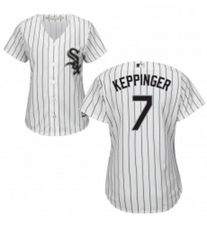 Womens Majestic Chicago White Sox 7 Jeff Keppinger Authentic White Home Cool Base MLB Jersey