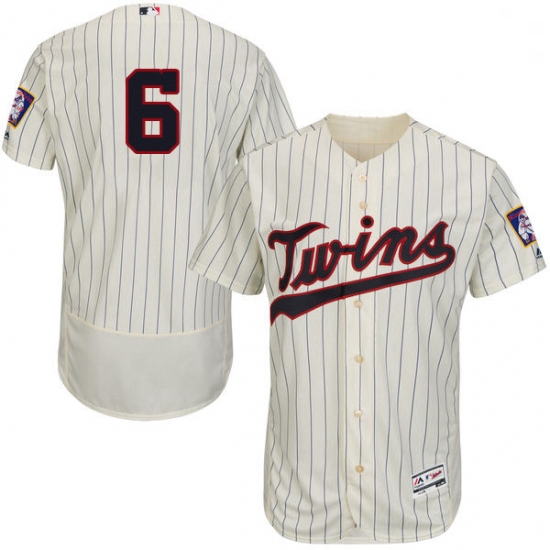 Mens Majestic Minnesota Twins 6 Tony Oliva Authentic Cream Alternate Flex Base Authentic Collection 