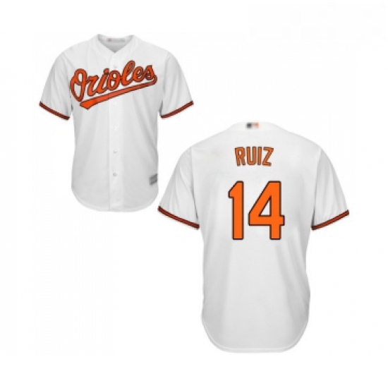 Youth Baltimore Orioles 14 Rio Ruiz Replica White Home Cool Base Baseball Jersey