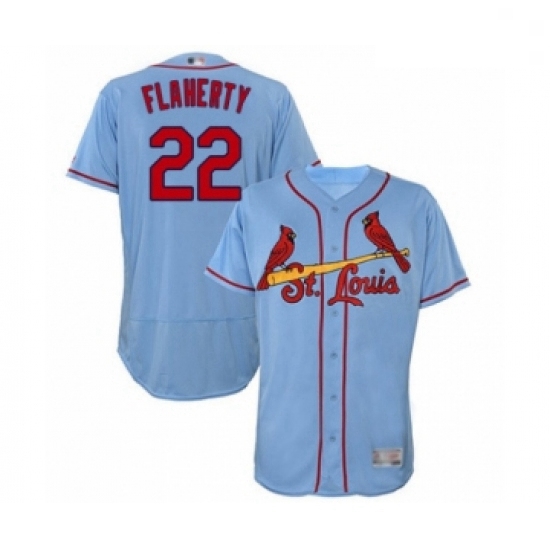 Men St. Louis Cardinals 22 Jack Flaherty Light Blue Alternate Flex Base Authentic Collection Basebal