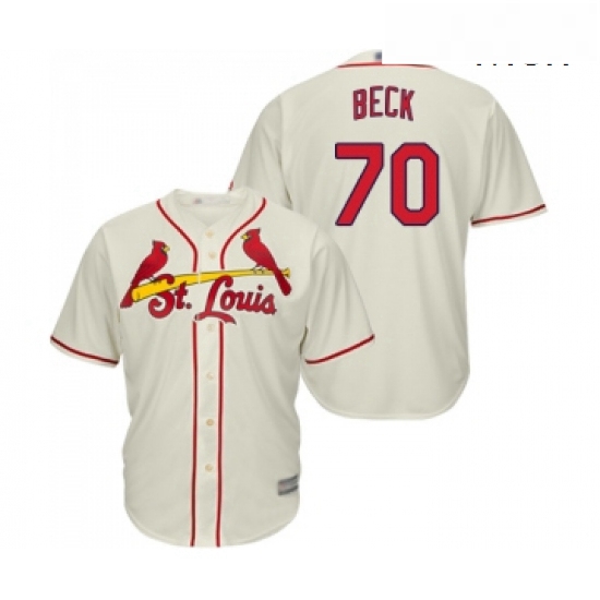 Mens St Louis Cardinals 70 Chris Beck Replica Cream Alternate Cool Base Baseball Jersey