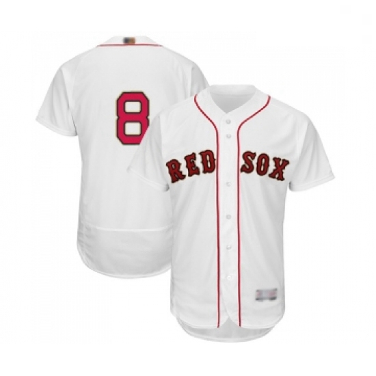 Mens Boston Red Sox 8 Carl Yastrzemski White 2019 Gold Program Flex Base Authentic Collection Baseba