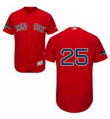 Mens Majestic Boston Red Sox 25 Tony Conigliaro Red Alternate Flex Base Authentic Collection 2018 Wo