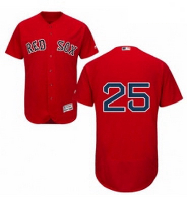 Mens Majestic Boston Red Sox 25 Tony Conigliaro Red Alternate Flex Base Authentic Collection MLB Jer