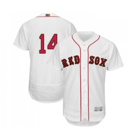 Mens Boston Red Sox 14 Jim Rice White 2019 Gold Program Flex Base Authentic Collection Baseball Jers