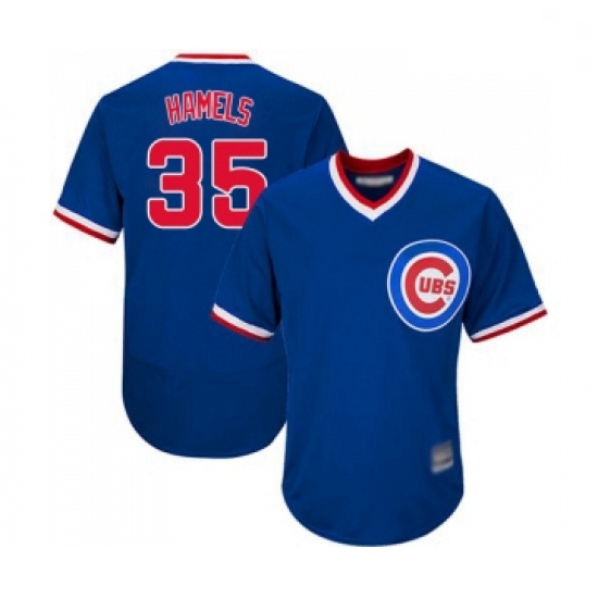 Mens Chicago Cubs 35 Cole Hamels Royal Blue Cooperstown Flexbase Authentic Collection Baseball Jerse