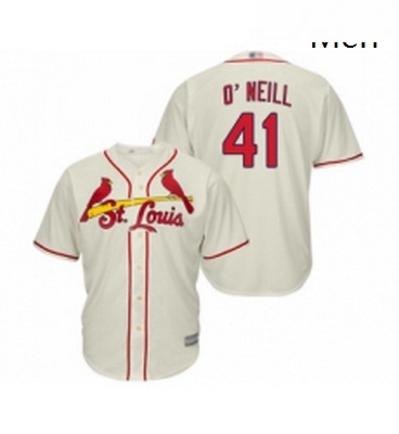 Mens St Louis Cardinals 41 Tyler O Neill Replica Cream Alternate Cool Base Baseball Jersey