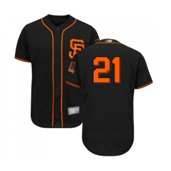 Mens San Francisco Giants 21 Stephen Vogt Black Alternate Flex Base Authentic Collection Baseball Je