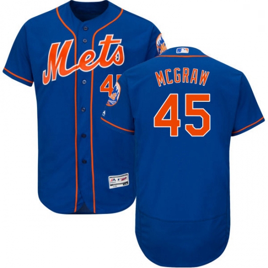 Mens Majestic New York Mets 45 Tug McGraw Royal Blue Alternate Flex Base Authentic Collection MLB Je