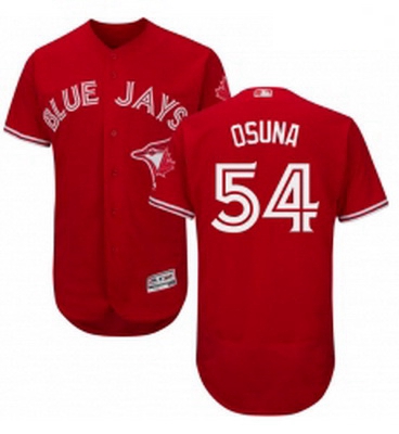 Mens Majestic Toronto Blue Jays 54 Roberto Osuna Scarlet Flexbase Authentic Collection Alternate MLB