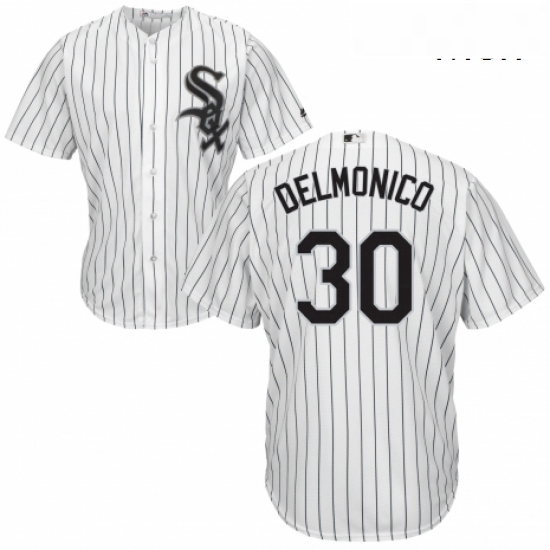 Mens Majestic Chicago White Sox 30 Nicky Delmonico Replica White Home Cool Base MLB Jersey