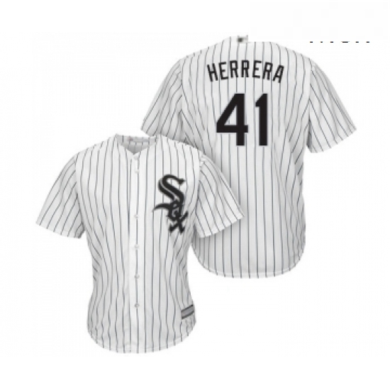 Mens Chicago White Sox 41 Kelvin Herrera Replica White Home Cool Base Baseball Jersey