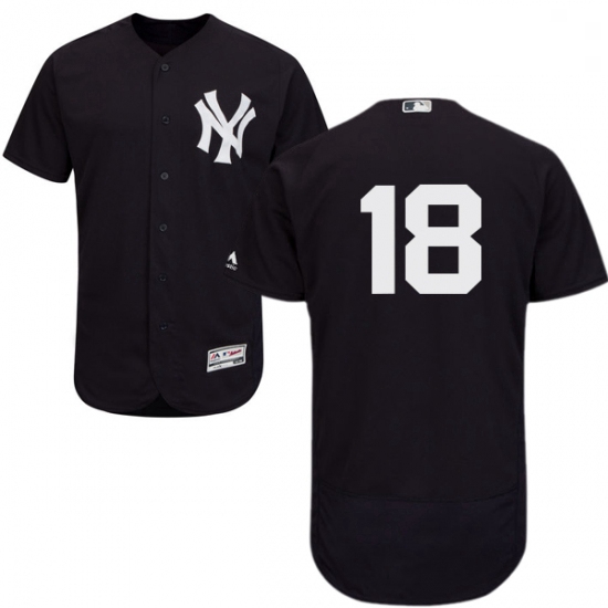 Mens Majestic New York Yankees 18 Didi Gregorius Navy Blue Alternate Flex Base Authentic Collection 