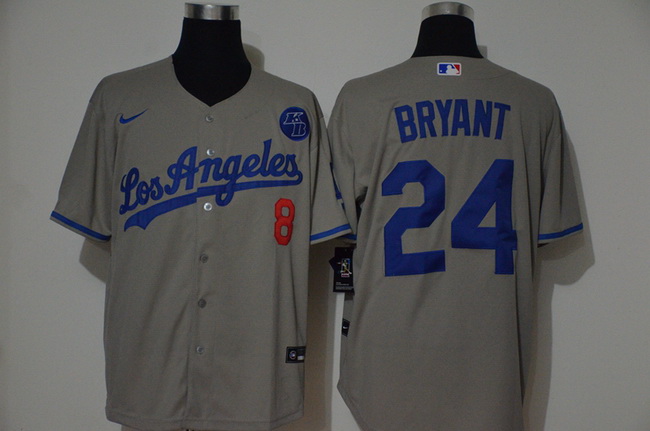 Dodgers 24 Kobe Bryant Gray 2020 Nike KB Cool Base Jerseys