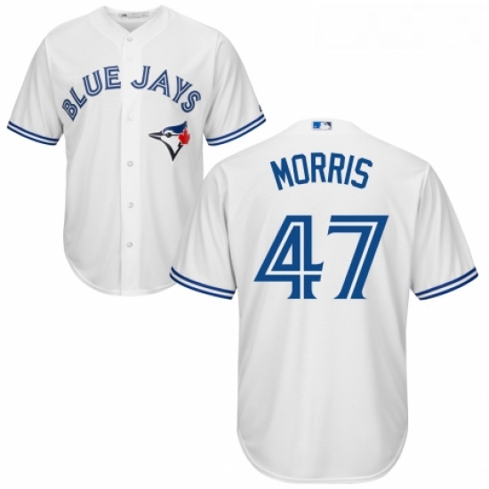 Youth Majestic Toronto Blue Jays 47 Jack Morris Replica White Home MLB Jersey