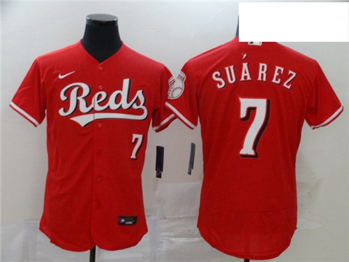 Reds 7 Eugenio Suarez Red 2020 Nike Flexbase Jersey