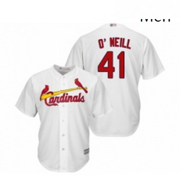 Mens St Louis Cardinals 41 Tyler O Neill Replica White Home Cool Base Baseball Jersey