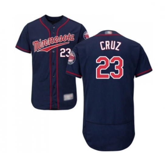 Mens Minnesota Twins 23 Nelson Cruz Navy Blue Alternate Flex Base Authentic Collection Baseball Jers