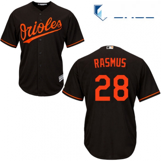 Youth Majestic Baltimore Orioles 28 Colby Rasmus Replica Black Alternate Cool Base MLB Jersey