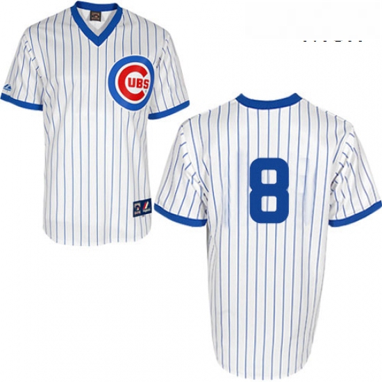 Mens Majestic Chicago Cubs 8 Andre Dawson Authentic White 1988 Turn Back The Clock Cool Base MLB Jer