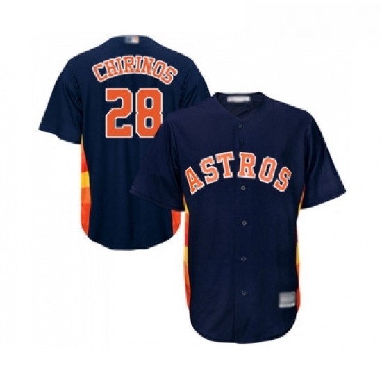 Youth Houston Astros 28 Robinson Chirinos Authentic Navy Blue Alternate Cool Base Baseball Jersey