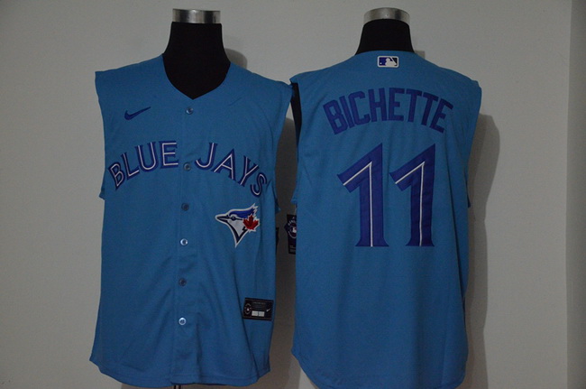 Blue Jays 11 Bo Bichette Blue Nike Cool Base Sleeveless Jersey