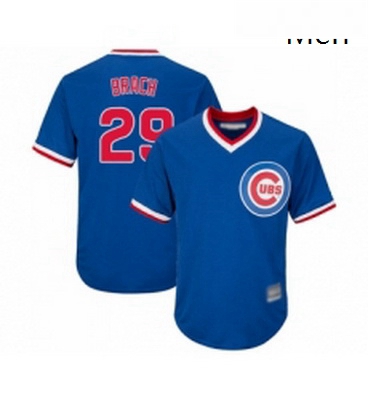 Mens Chicago Cubs 29 Brad Brach Replica Royal Blue Cooperstown Cool Base Baseball Jersey