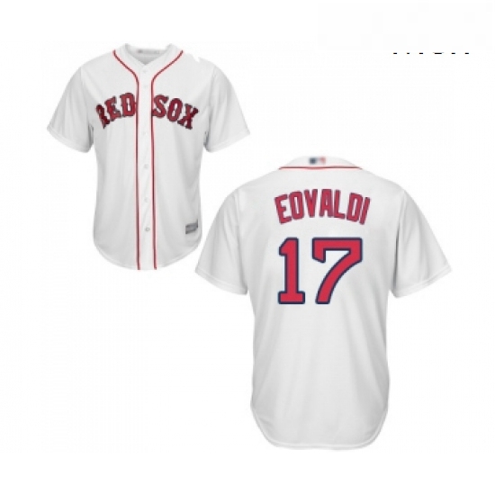 Mens Boston Red Sox 17 Nathan Eovaldi Replica White Home Cool Base Baseball Jersey