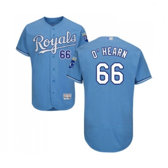 Mens Kansas City Royals 66 Ryan O Hearn Light Blue Alternate Flex Base Authentic Collection Baseball