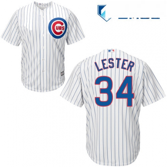 Mens Majestic Chicago Cubs 34 Jon Lester Replica White Home Cool Base MLB Jersey