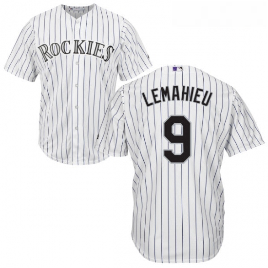 Youth Majestic Colorado Rockies 9 DJ LeMahieu Replica White Home Cool Base MLB Jersey