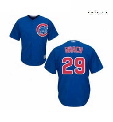 Mens Chicago Cubs 29 Brad Brach Replica Royal Blue Alternate Cool Base Baseball Jersey