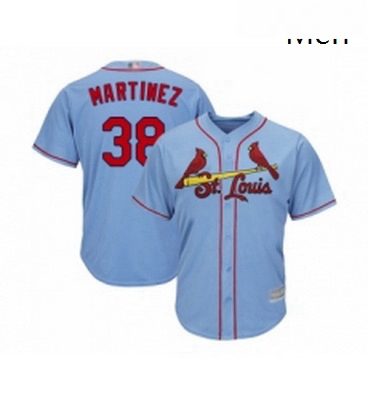 Mens St Louis Cardinals 38 Jose Martinez Replica Light Blue Alternate Cool Base Baseball Jersey