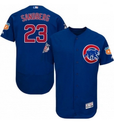 Mens Majestic Chicago Cubs 23 Ryne Sandberg Royal Blue Alternate Flex Base Authentic Collection MLB 