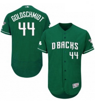 Mens Majestic Arizona Diamondbacks 44 Paul Goldschmidt Green Celtic Flexbase Authentic Collection ML