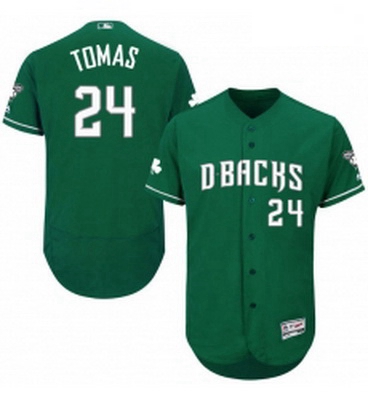 Mens Majestic Arizona Diamondbacks 24 Yasmany Tomas Green Celtic Flexbase Authentic Collection MLB J