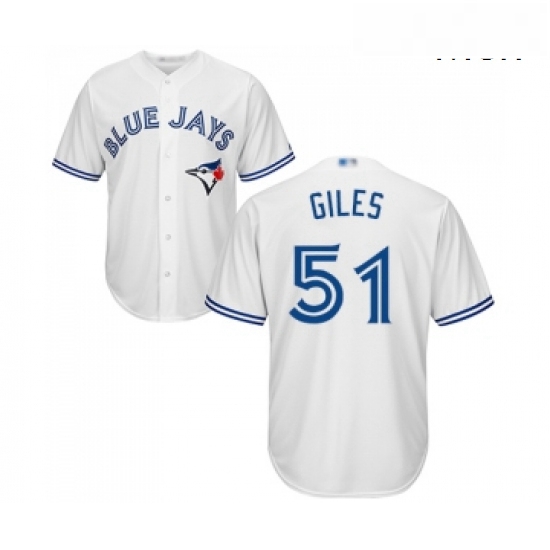 Mens Toronto Blue Jays 51 Ken Giles Replica White Home Baseball Jersey