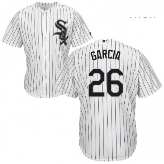 Mens Majestic Chicago White Sox 26 Avisail Garcia Replica White Home Cool Base MLB Jersey