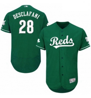 Mens Majestic Cincinnati Reds 28 Anthony DeSclafani Green Celtic Flexbase Authentic Collection MLB J