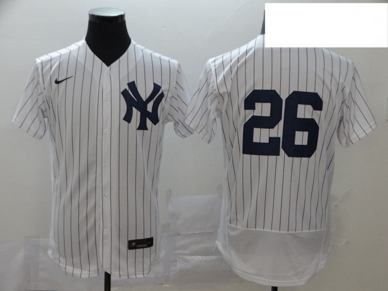 Yankees 26 DJ LeMahieu White 2020 Nike Flexbase Jersey