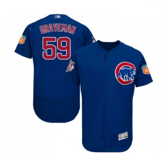 Mens Chicago Cubs 59 Kendall Graveman Royal Blue Alternate Flex Base Authentic Collection Baseball J