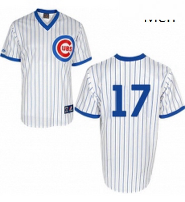 Mens Majestic Chicago Cubs 17 Kris Bryant Authentic White 1988 Turn Back The Clock Cool Base MLB Jer