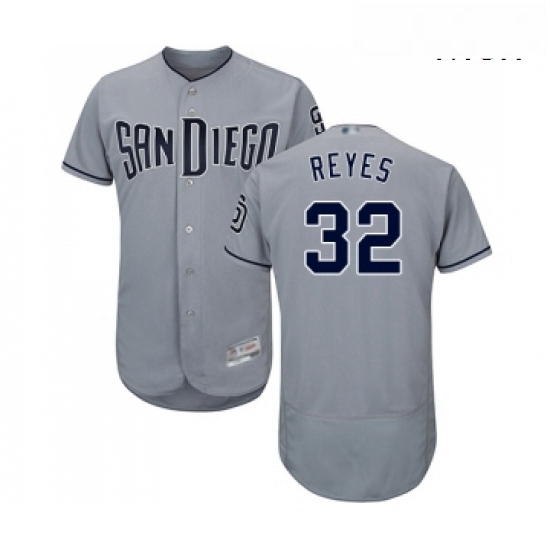 Mens San Diego Padres 32 Franmil Reyes Authentic Grey Road Cool Base Baseball Jersey