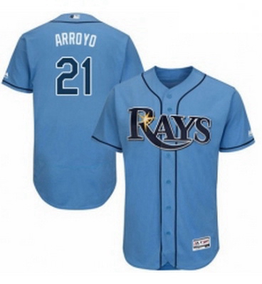 Mens Majestic Tampa Bay Rays 21 Christian Arroyo Columbia Alternate Flex Base Authentic Collection M