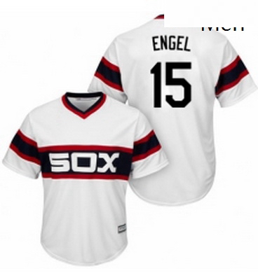 Mens Majestic Chicago White Sox 15 Adam Engel Replica White 2013 Alternate Home Cool Base MLB Jersey