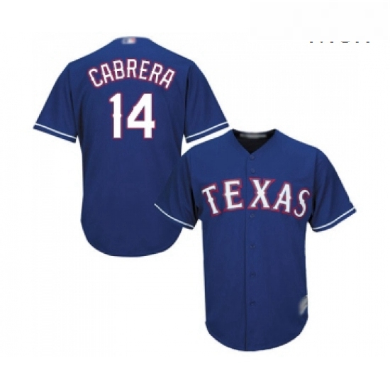 Mens Texas Rangers 14 Asdrubal Cabrera Replica Royal Blue Alternate 2 Cool Base Baseball Jersey